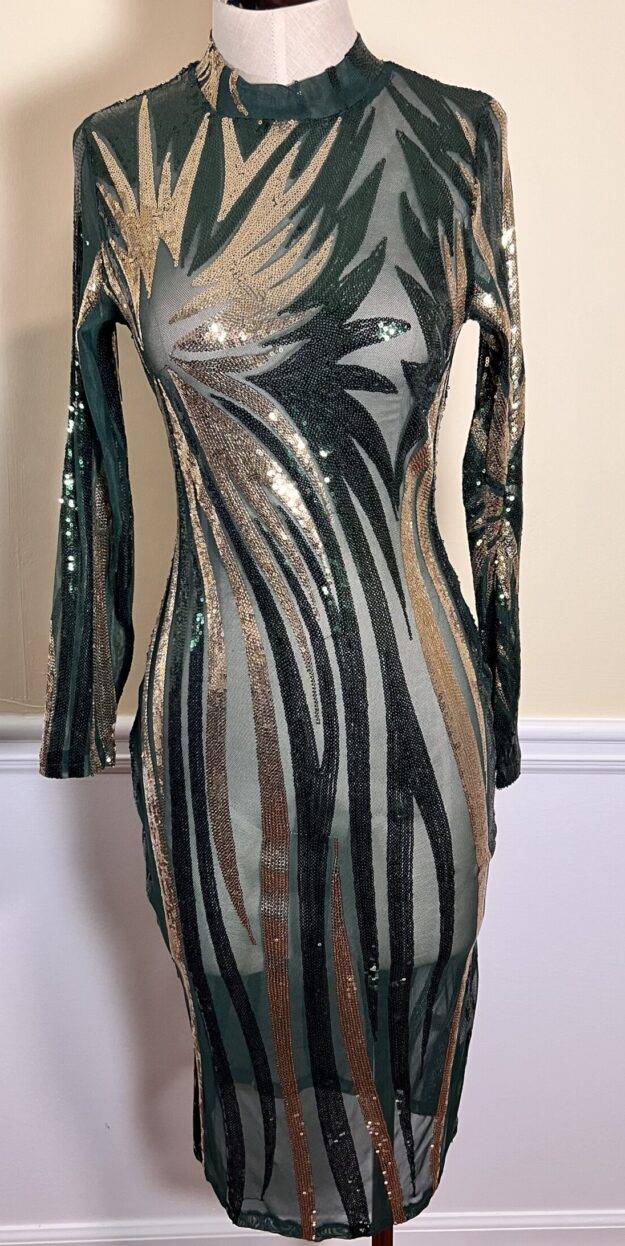 Green Sequins Dress